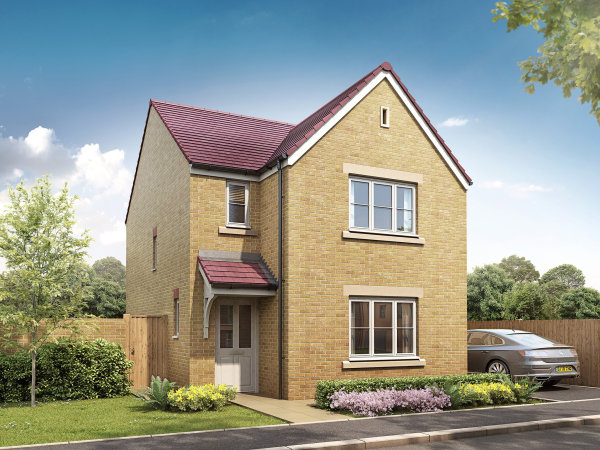 A computer generated image of a detached new-build home by Persimmon in Weston-Super-Mare