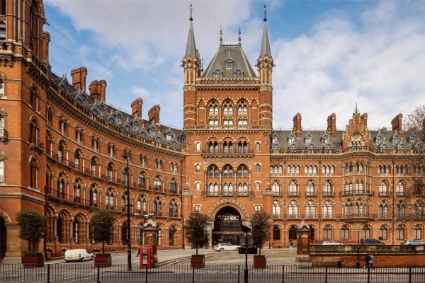 The exterior of the St Pancras Chambers building, a Gothic architectural wonder