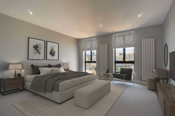 A master bedroom in a new build family home in Surrey