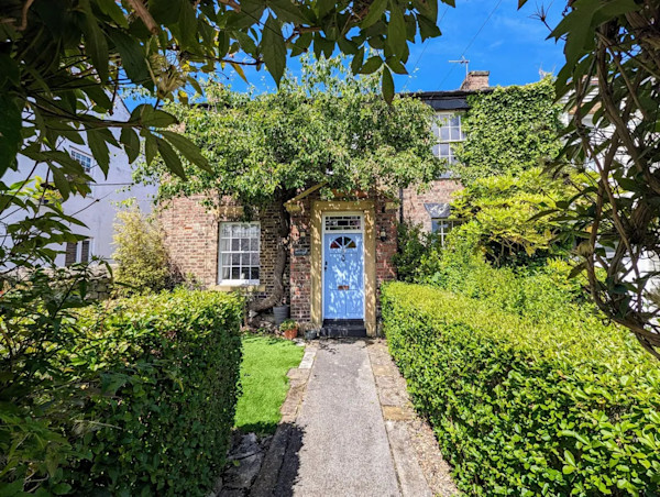 A front path leading to an idyllic cottage covered in climbing plants in North Guards, Sunderland
