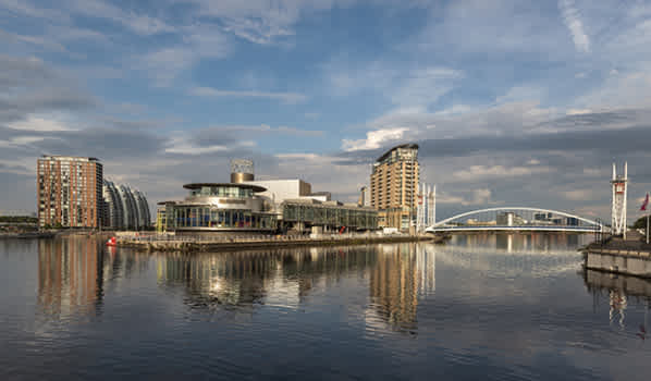 Panoramic picture of Salford Quays 