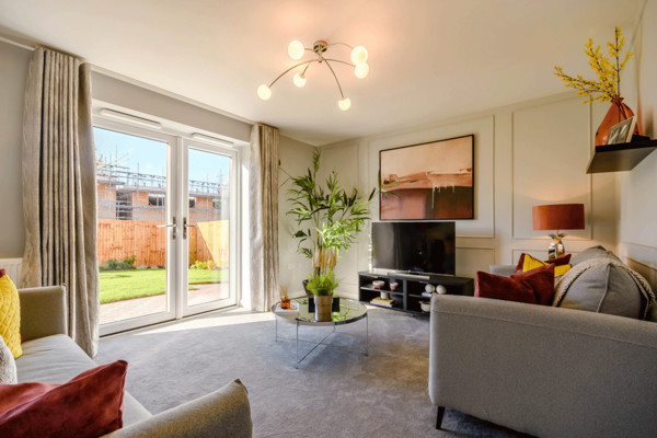 Lounge of a new-build home in West Midlands