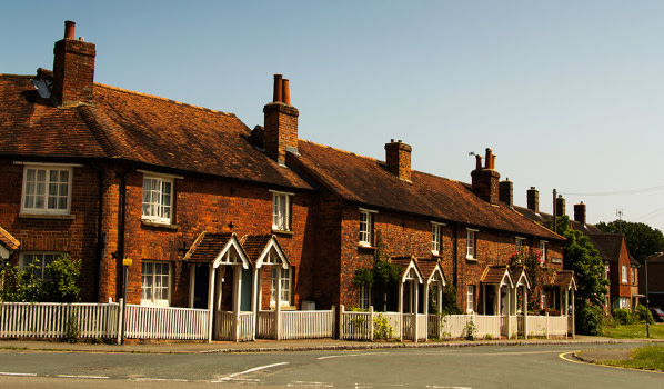 Cottages in the old town in Beaconsield, Buckinghamshire, England