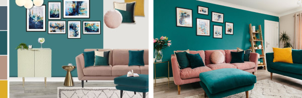 My Bespoke Room: how to create a green and pink lounge