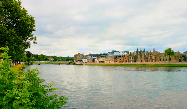 Buildings along the River Ness in Inverness