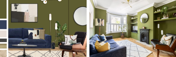 My Bespoke Room: how to create an olive green lounge