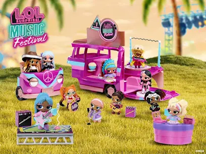 Up to 30%  Off L.O.L. Surprise! Music Festival collaout on the colorful background 