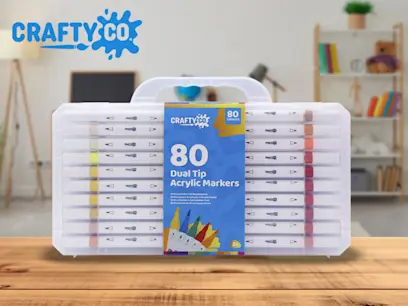 Crafty Co. Dual Tip Profi Acryl Marker Set van 80