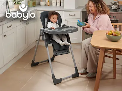 Babylo - Chaise Haute Siesta avec Barre de Jeu