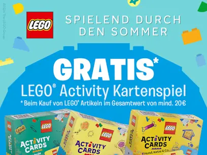 LEGO Activity gratis beim Kauf von LEGO im Wert von mind. 20 €