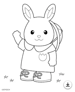 Ausmalbild Sylvanian Families