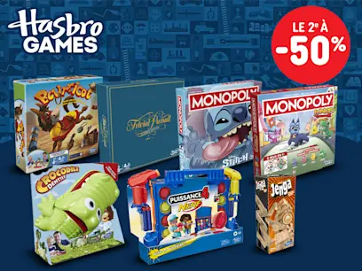 sur une sélection de jeux de société Hasbro