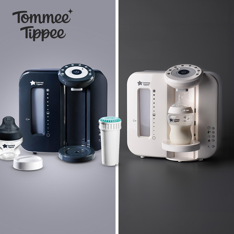 Tommee Tippee Perfect Prep Machine White/ Black on the grey background 
