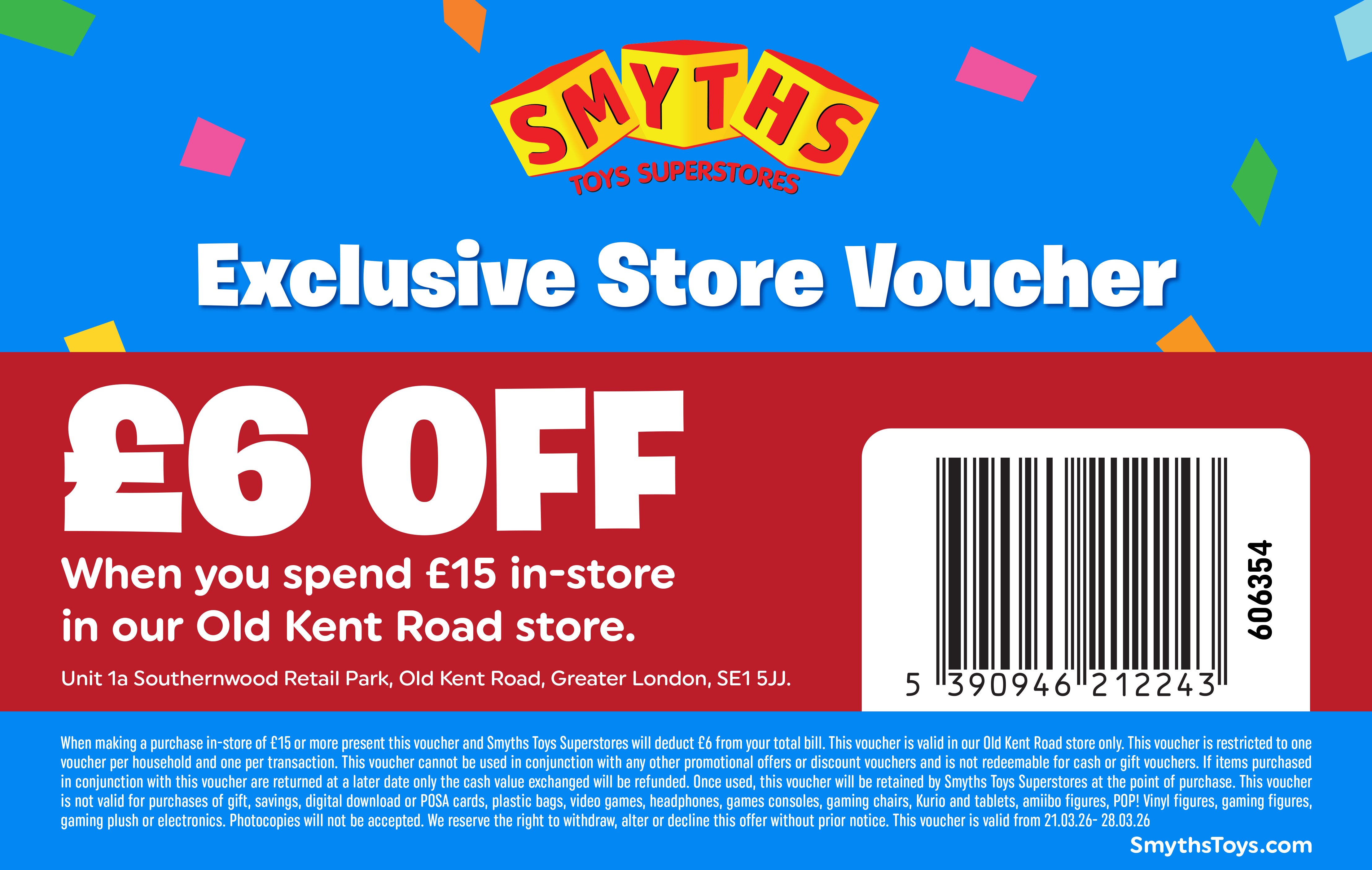 Old Kent Road Birthday Party Voucher Image