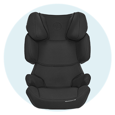 Booster Seat on the blue background 