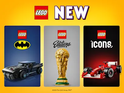 A video showing the features of the LEGO Editions 43020 FIFA World Cup Official Trophy, LEGO Technic 42228 McLaren MCL39 F1 Car Set for Adults and LEGO Icons 11375 F1 Ferrari F2004 & Michael Schumacher Set for Adults sets.