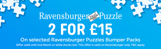 White text on a light blue background with white jigsaw puzzle pieces on the top left and right corners of the image. 