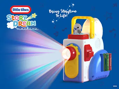 Little Tikes Story Dream Machine on the blue background 
