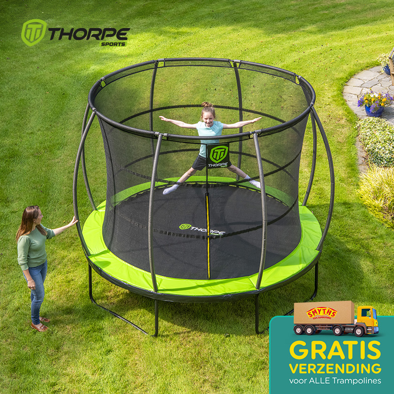Thorpe Outdoor Trampoline Rond met Net 305 cm