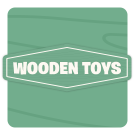 Wooden Toys Logo on the green background
