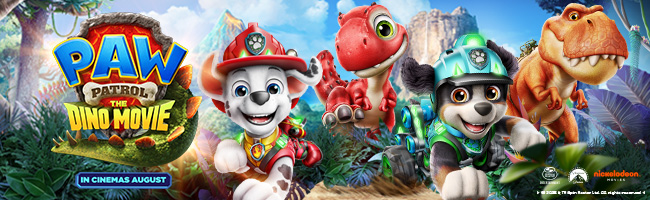 PAW Patrol characters from Dino movie in cinemas in August 