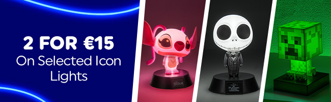 selection of Icon Lights promotion on the blue background 