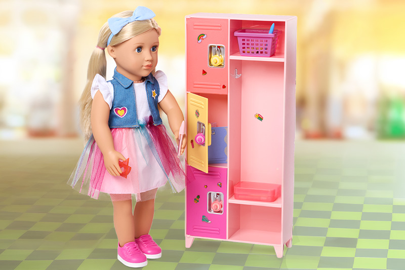 Doll standing in the School Playset