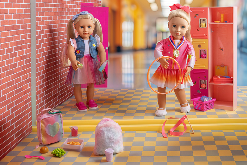 Doll standing in the School Playset