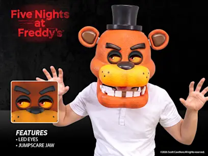 Five Nights at Freddy's Deluxe Collector Helmet Classic Freddy item on the dark background 