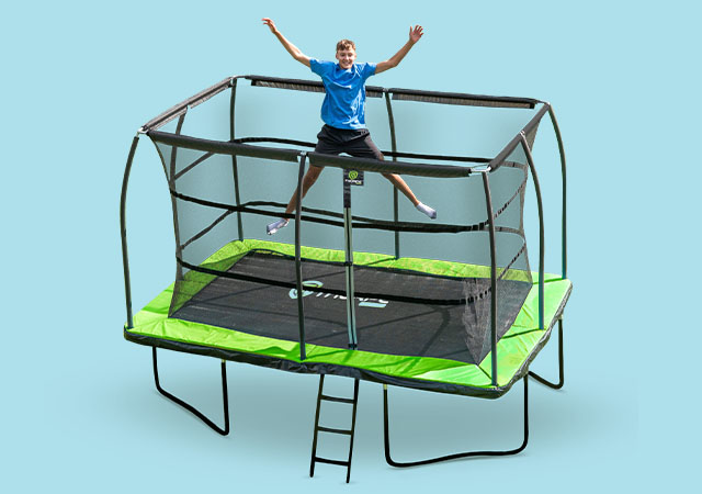 Vierkante trampolines