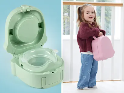 two colours of LilPotties by BeZou Travel Potty Green 