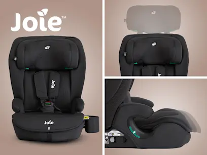 Joie i-Irvana Max i-Size ISOFix R129 High-Back Booster Seat Mercury on the brown background 