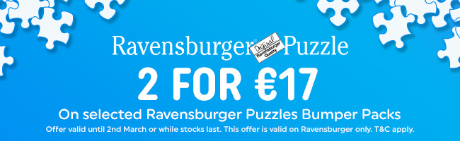 White text on a light blue background with white jigsaw puzzle pieces on the top left and right corners of the image. 