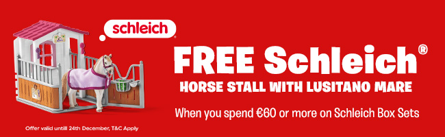 gift with purchase schleich promotion on the red background 
