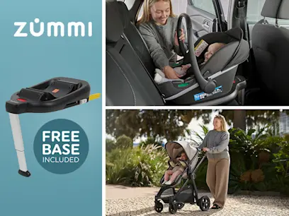 3 different variants of Zummi Panorama XTi 2-in-1 Travel System Bundle