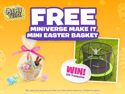 White text on a yellow background