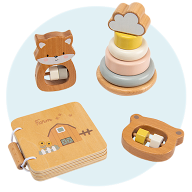 Baby shower gift on the blue background