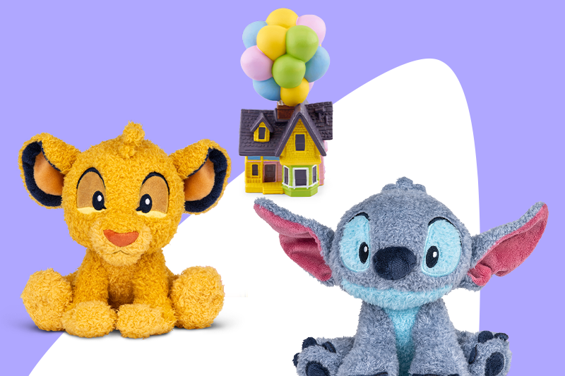 Tonies Audio Characters Tabby McTat by Julia Donaldson, The Tiger Who Came to Tea and Disney Moana 2 Simea on a white background