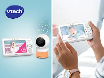 VTech monitor on the blue background