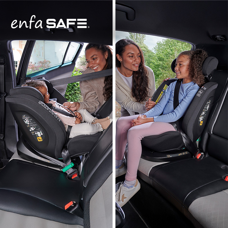 2 different variants of EnfaSafe Navigator i-Size R129 Belt-Fitted Car Seat 