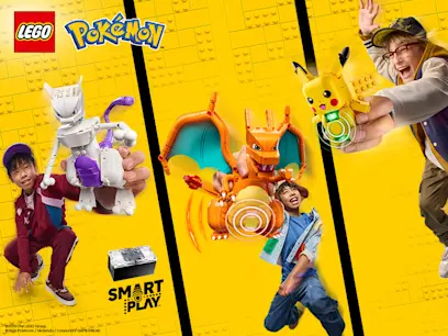 selection of LEGO smart play collectio on the yellow backrgound 