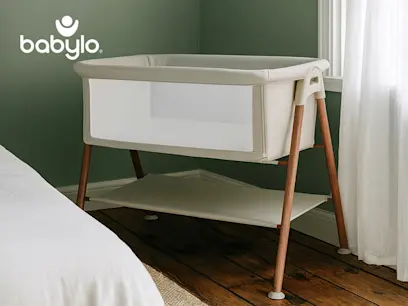Babylo You & Me Crib Cashmere on the indoor background