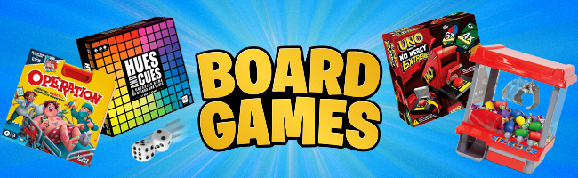 selection of board games on the blue background 