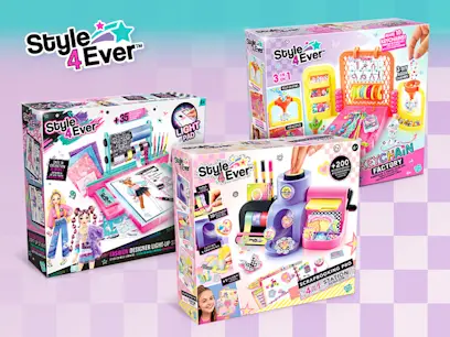 3 different style 4 ever items on the light colour background 