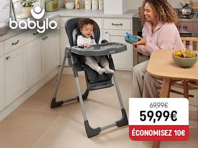Babylo - Chaise Haute Siesta avec Barre de Jeu