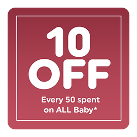 Baby Sale Category white text on the red background