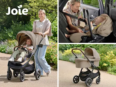 Joie Signature Finiti 3-in-1 Travel System Bundle with R129 Car Seat and ISOFix Base