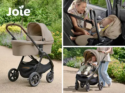 Joie Signature Finiti 3-in-1 Travel System Bundle with R129 Car Seat and ISOFix Base