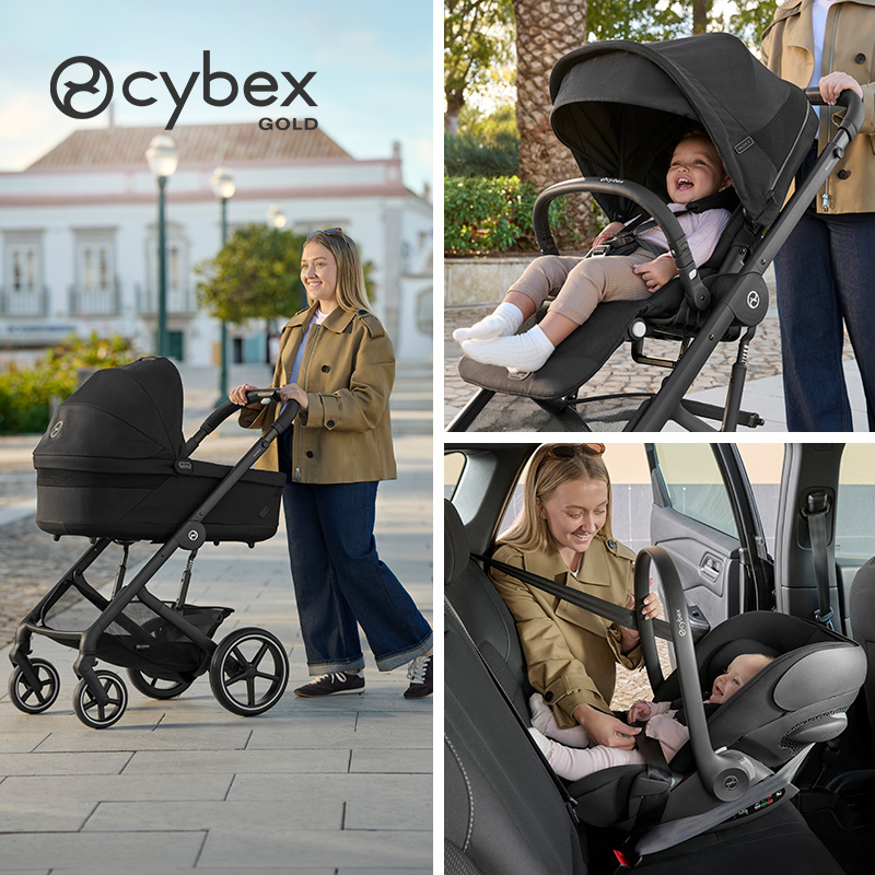 3 images of Cybex Balios S Lux Travel System Bundle with Cloud G i-Size R129 Car Seat Moon Black