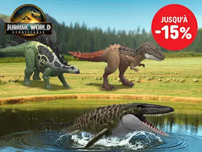 sur une sélection de produits Jurassic World